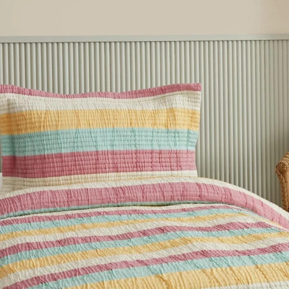 Karaca Home Young Octavia Multicolor Tek Kişilik Yatak Örtüsü Takımı - 2