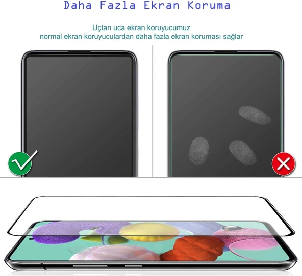 Huawei P40 Lite E 5D Tam Kaplayan Ekran Koruyucu Kırılmaz Cam - 5