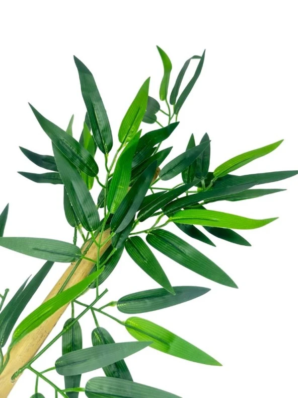 Nettenevime 5li Set Yapay Bambu Sopası 6 Yapraklı 50cm Yapay Çiçek Bambu Duvarı Separatör Çiçeği Yapay Çiçek - Resim 4