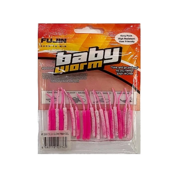 Fujin Baby Worm 5.2 cm Floating LRF Silikonu  Pinkyeel - 1