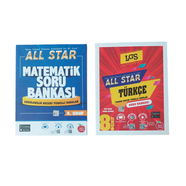 NEWTON YAY. 8.SINIF ALLSTAR SORU BANKASI MATEMATİK + TÜRKÇE