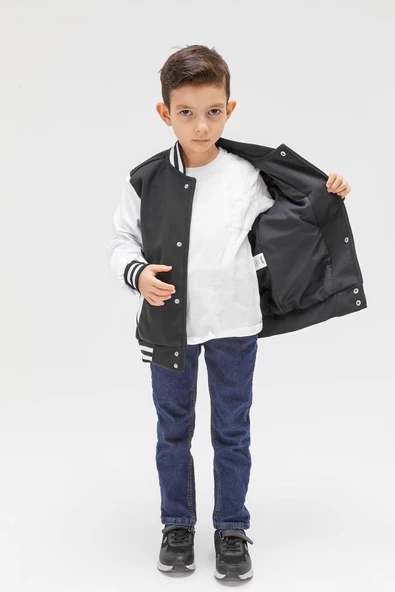 Erkek Çocuk Mevsimlik Kaşe Kolej Mont 51299 - 7