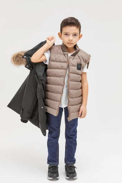 Benittokids Erkek Çocuk Yelekli Mont 2'li Takım 51291 - 8