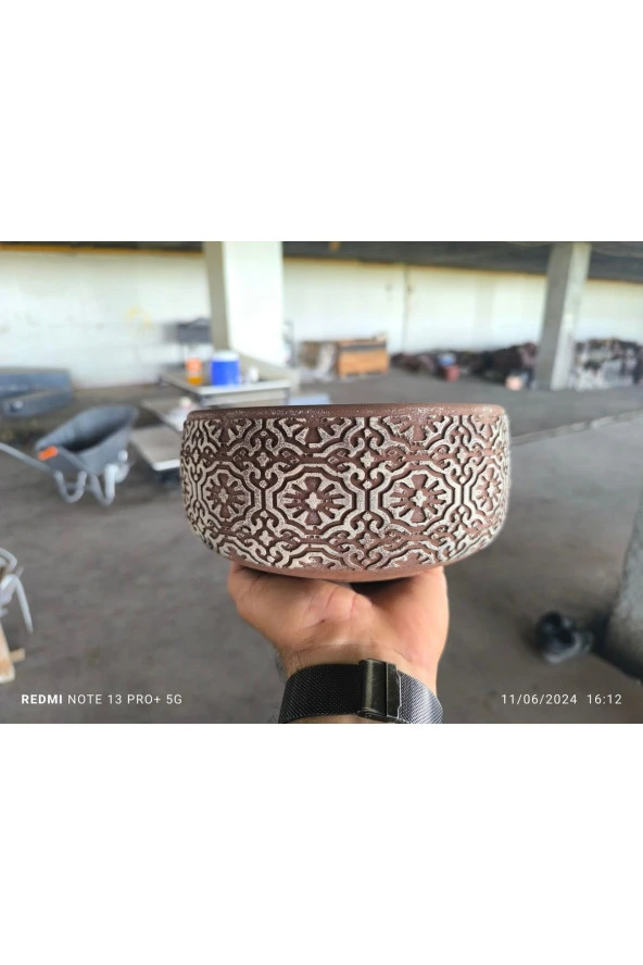 Kare Desen Beton Aranjman, Orkide ve Bonsai Saksısı 08 - 2