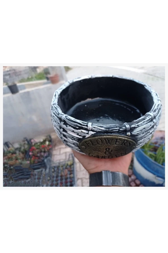 Beton Saksı Özel El Yapımı 0012bb - 2