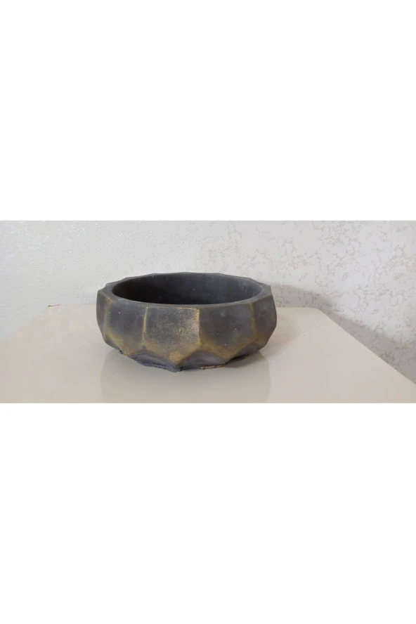 Saf Beton Geometrik Bonsai ve Aranjmana Özel Taş Saksı suya karşı 121 yıl ömürlü 004 - Resim 6