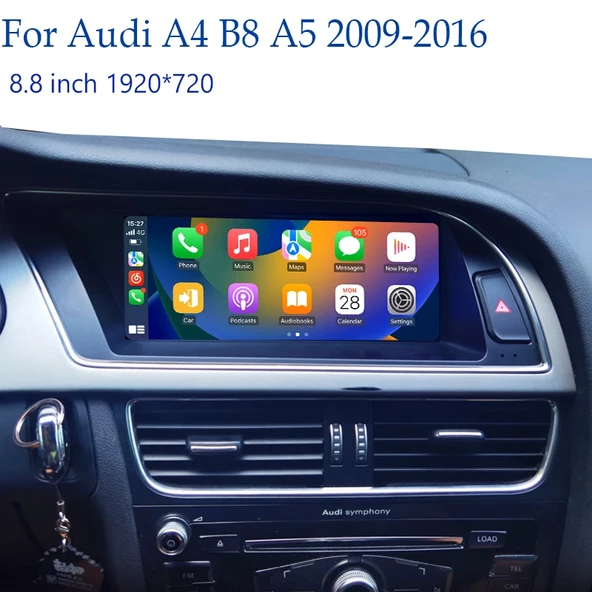 Audi A4 B8 Kasa Android Multimedya Sistemi (2009-2016) 8 GB Ram 256 GB Hafıza 8 Çekirdek Snapdragon Qualcomm işlemci Navigatör Premium Series - Resim 4