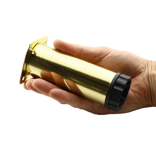 Ayarlanabilir Dolap Mobilya Kanepe Baza Koltuk Metal Destek Yükseltici Ayağı 10 cm Gold Ayakları 4 Adet - 4