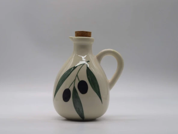 Tardan El Yapımı Zeytin Desenli Yağdanlık/Sosluk - 380ml - 3