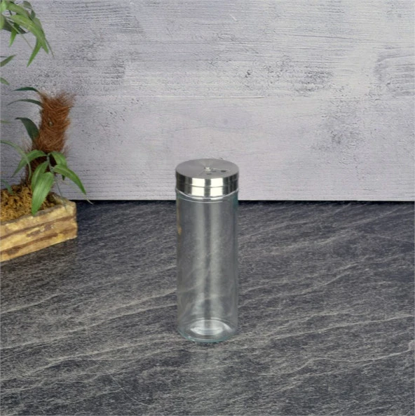 Cam Baharatlık Tuzluk Biberlik 14 cm