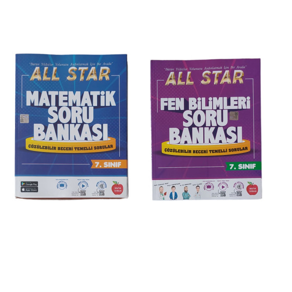 NEWTON YAY. 7.SINIF  ALLSTAR SORU BANKASI MATEMATİK + FEN BİLİMLERİ