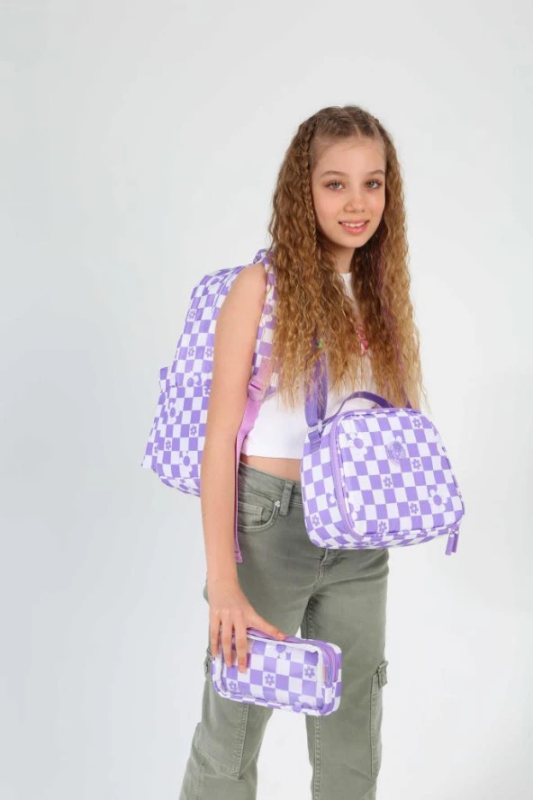 Kaukko Nature Sırt Çantası Lilac Flowers K1715 - 6