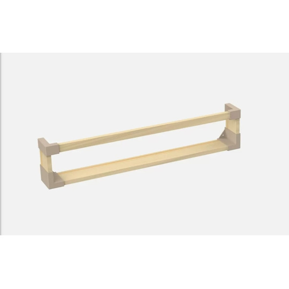 Dogant 2 Adet Ahşap Duvar Rafı  8x16x58 - 2