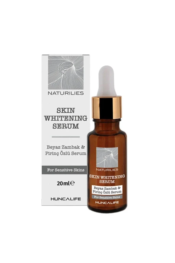 HuncaLife Naturilies Skin Whitening Beyaz Zambak ve Pirinç Özlü Beyazlatıcı Cilt Serum 20 Ml