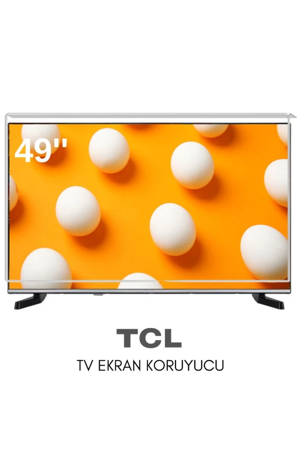 Technozi TCL Uyumlu 49" inç 124 Ekran Tv Koruyucu Kırılmaz Paneli