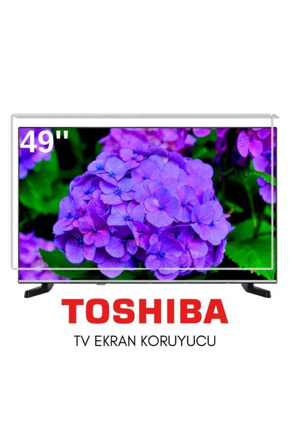 Technozi Toshiba Uyumlu 49" inç 124 Ekran Tv Koruyucu Kırılmaz Paneli