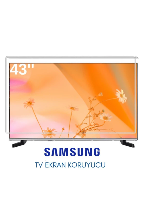Technozi Samsung Uyumlu 43" inç 109 Ekran Tv Koruyucu Kırılmaz Paneli