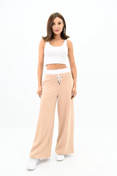 Kadın İspanyol Paça Yüksek Bel Eşofman Altı 6236-24 - 12