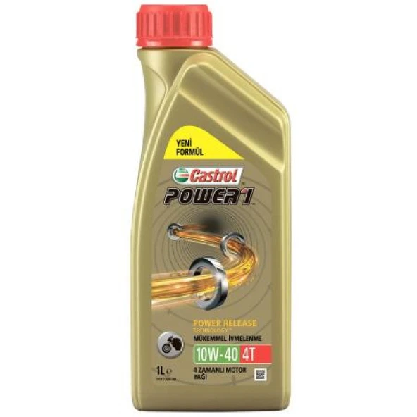 Castrol Power 1 4T 10W - 40 4 Zamanlı Motosiklet Yağı 1 L