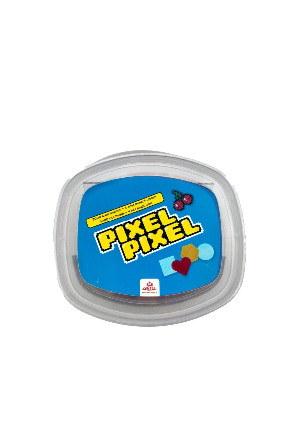 3000 Adet Midi Boncuk Kovada 32 Renk, 4 Adet Boncuk Dizme Tablası-Pixel Pixel PPK300 - 3