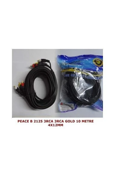 B-2124 3 Rca Gold 4 X 12 Mm 5 Mt Jaklı Kablo ürün görseli