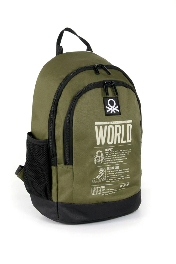 Çocuk Kol Saati Hediyeli Benetton Büyük Kapasiteli Çocuk Okul Çantası B.NT.03826 - 3