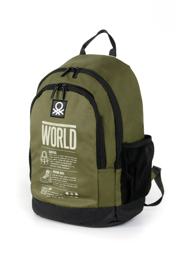 Çocuk Kol Saati Hediyeli Benetton Büyük Kapasiteli Çocuk Okul Çantası B.NT.03826 - 4