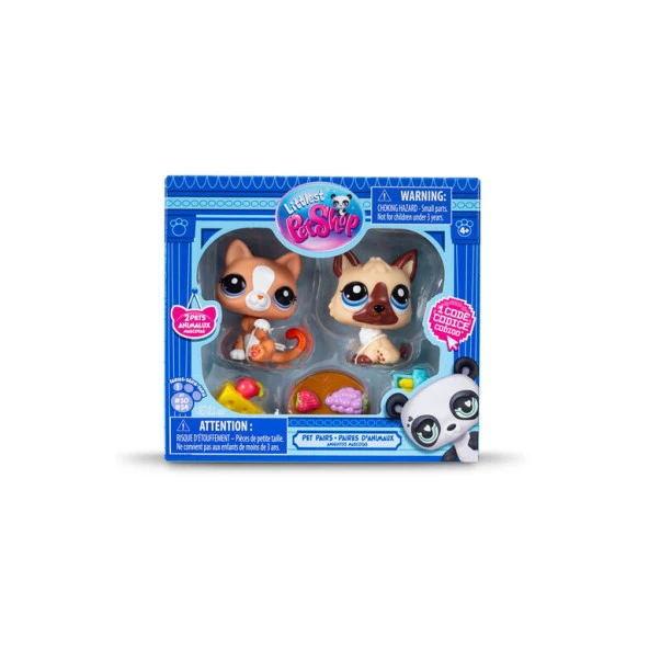 Hasbro Littlest Petshop Figür Minişler 2'li Paket Hayvanlar Kahverengi Kedi-Köpek 00506 (KOLİ İTEMİ S00005264) - 5