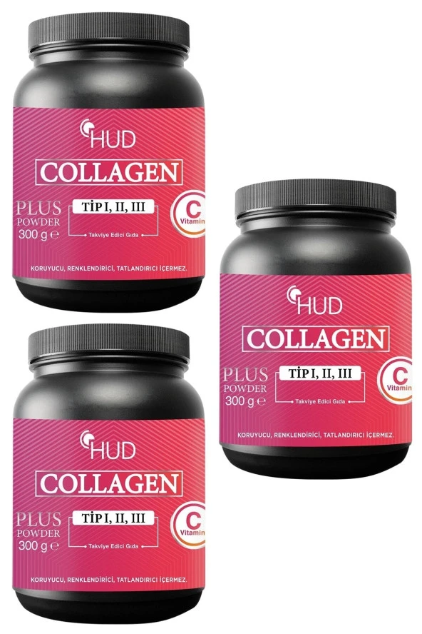 Hud Collagen Plus Powder 300 gr 3 Adet