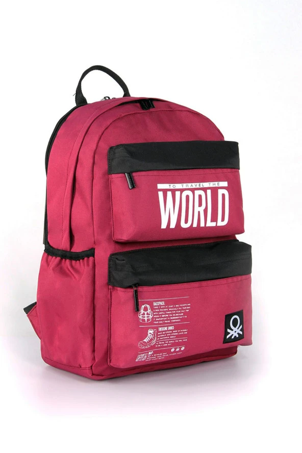 Çocuk Kol Saati Hediyeli Benetton Büyük Kapasiteli Çocuk Okul Çantası B.NT.03833 - 3