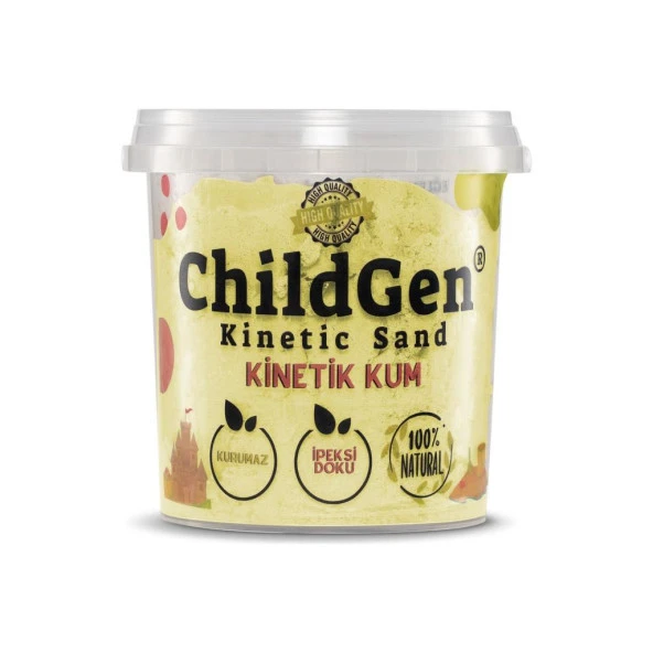 Childgen Doğal Kinetik Kum 500 gr Sarı