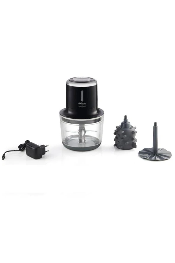 Arzum Ar1128 Freechopp Cam Hazneli Şarjlı Doğrayıcı Siyah - 6