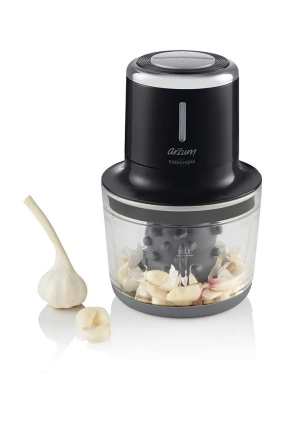 Arzum Ar1128 Freechopp Cam Hazneli Şarjlı Doğrayıcı Siyah - 7
