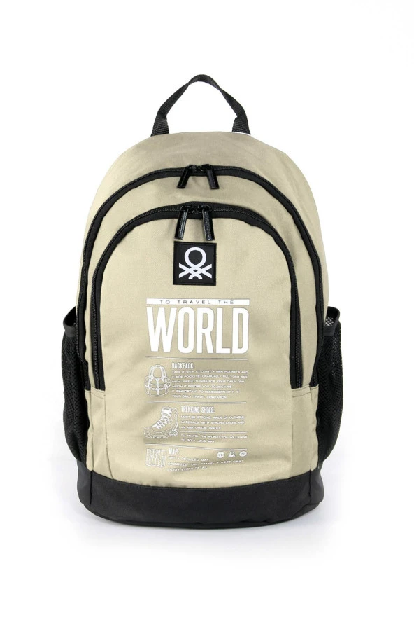 Çocuk Kol Saati Hediyeli Benetton Büyük Kapasiteli Çocuk Okul Çantası B.NT.03838 - 2