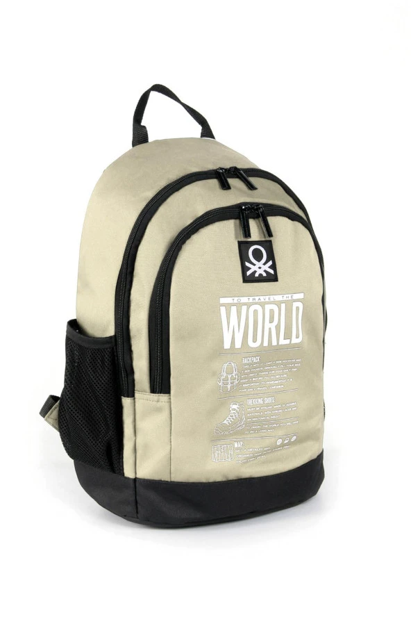 Çocuk Kol Saati Hediyeli Benetton Büyük Kapasiteli Çocuk Okul Çantası B.NT.03838 - 3