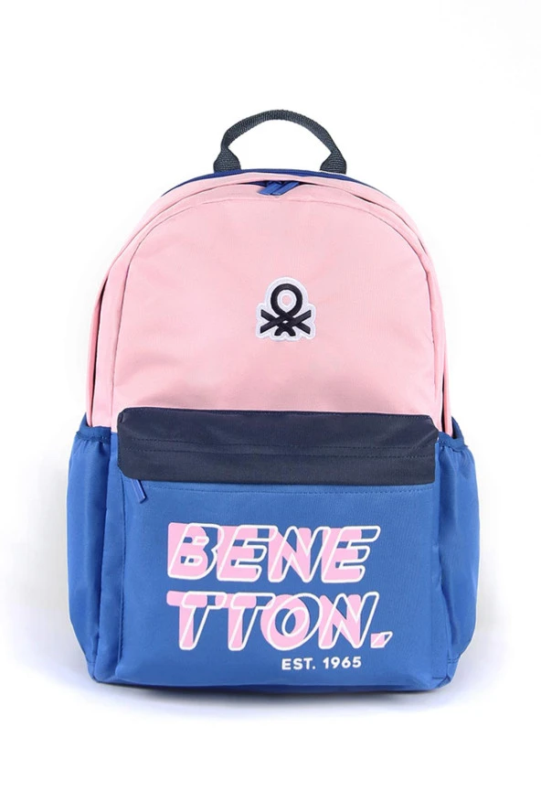 Çocuk Kol Saati Hediyeli Benetton Büyük Kapasiteli Çocuk Okul Çantası B.NT.03844 - 2