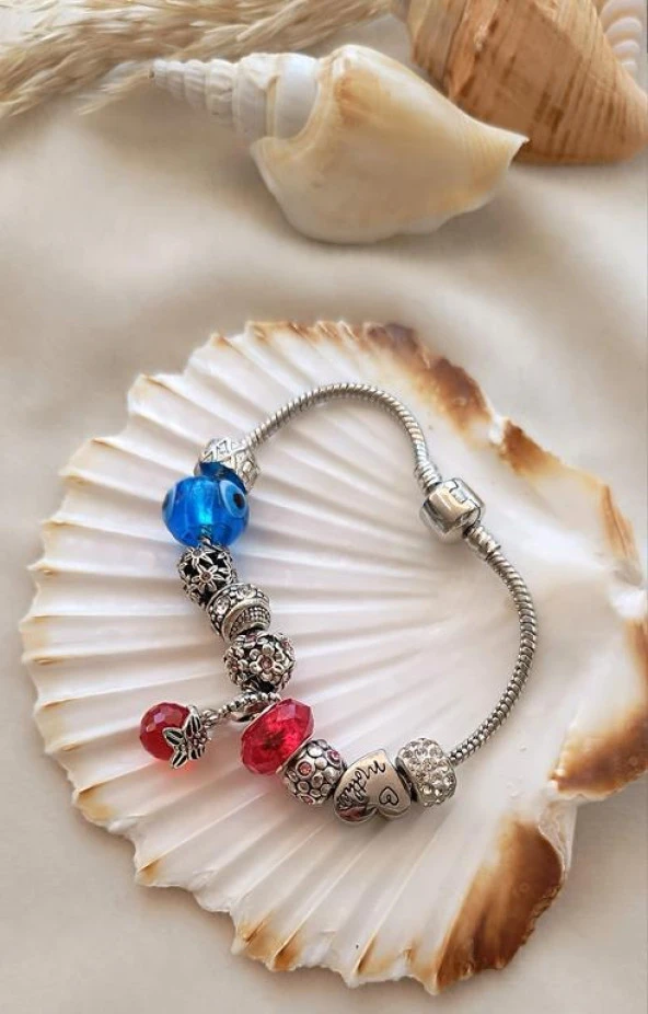 Bileklik Charm Bileklik Nazar Boncuklu Bileklik Kalp Zincir Bileklik 16791 ürün görseli