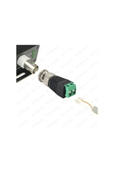 S Line Vidalı Cat 5/6 Koaksiyel Bnc Kablo Konektörü Kamera Video Balun 2 ADET - 5