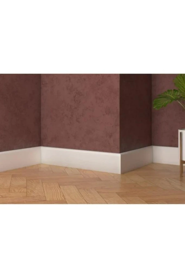 Renkli Duvarlar 10cmx240cm Beyaz İCON PVC Çıta Parke Süpürgelik Kenar Çıtalama Dekoratif Ev Süpürgelik 1 Boy 240cm - 3