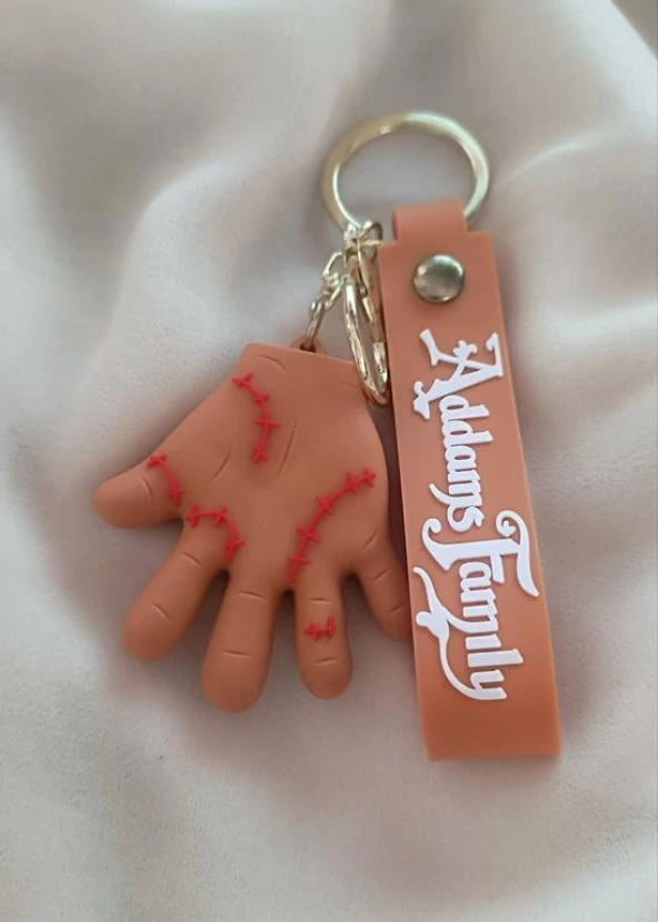 Anahtarlık Silikon El Addams Family Wednesday Film Anahtarlık Çanta Süsü ürün görseli 1