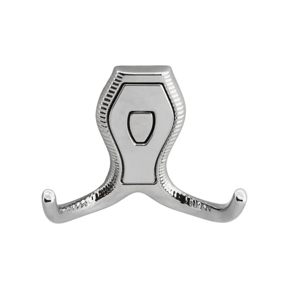 Vestiyer Mobilya Duvar Askısı Metal Dolap Elbise Askılığı Krom - Krom Kapaklı Sağlam Askı - 5