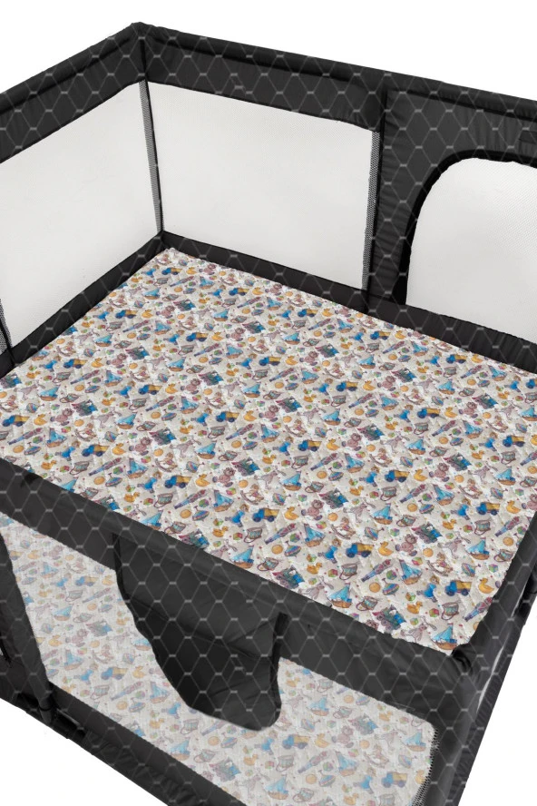 Liabebek Bebek Ve Çocuk Güvenli Oyun Alanı & Oyun Parkı 120X120Cm - Resim 4