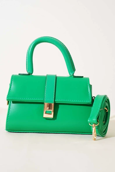 Mıknatıslı El Çantası Yeşil - Resim 2