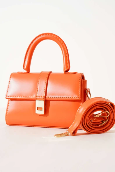 Mıknatıslı El Çantası Oranj ürün görseli 1