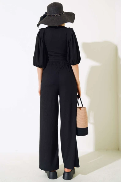 Karpuz Kol İkili Takım Sİyah - Resim 3