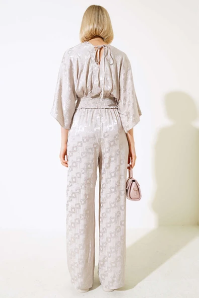 Yarasa Kol Bel Lastikli Jakar İkili Takım Taş - Resim 3