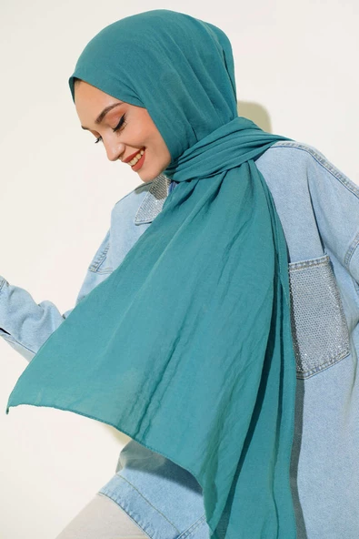 Soft Kraş Şal Mint Yeşili