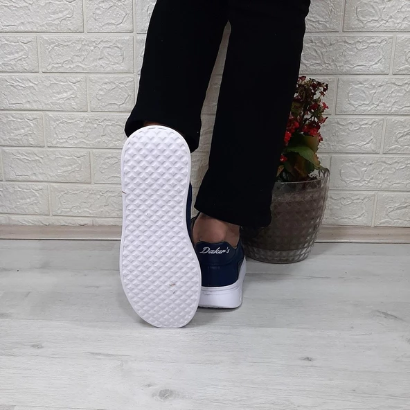 Dakır's 0103 Lacivert mavi Fuspetli Keten Günlük Spor Ayakkabı - 7