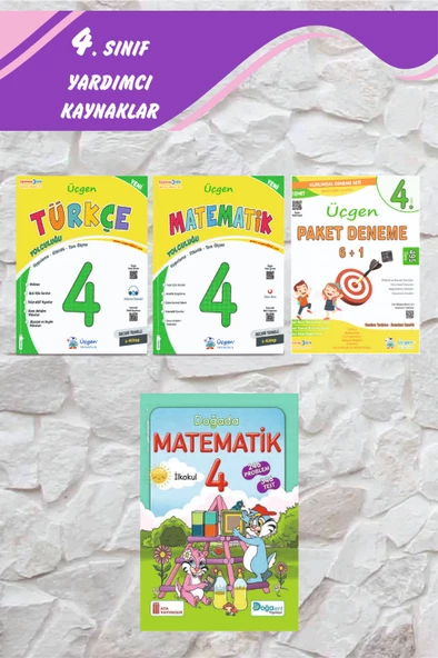 Üçgen 4.Sınıf Beceri Temelli Türkçe-Matematik-Paket Deneme 6+1-2024 ürün görseli 1