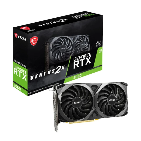 MSI GeForce RTX 3060 VENTUS 2X OC 12GB GDDR6 192Bit HDMI/DP Ekran Kartı